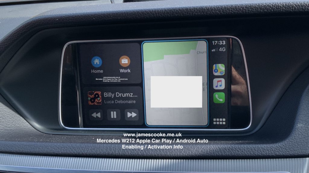 W212 E-Class Apple CarPlay in action