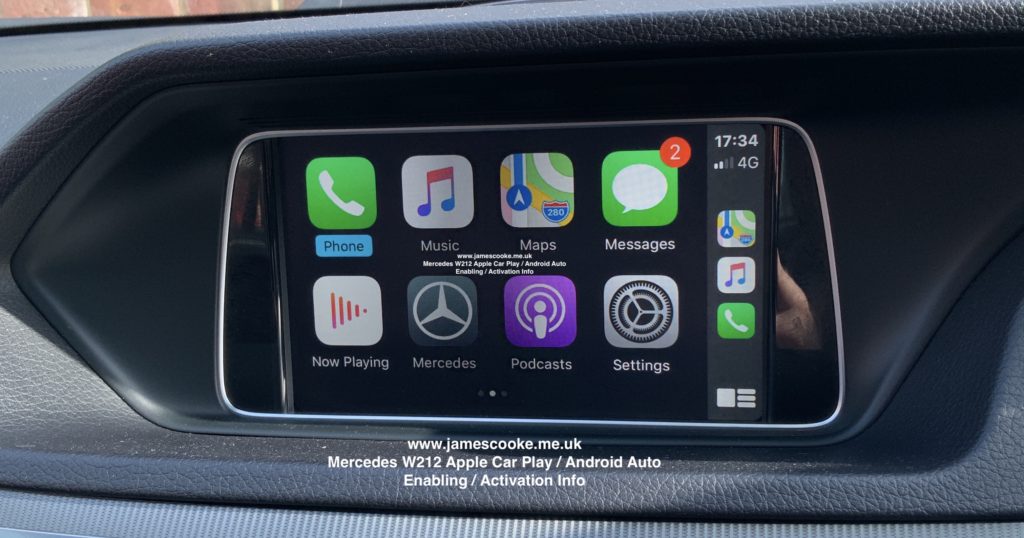W212 E-Class Apple CarPlay in action