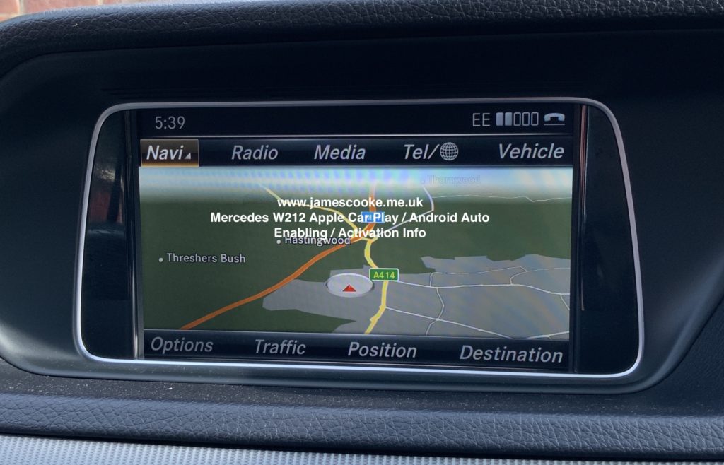 Navigation Display Screen of W212 E Class Command Online NTG5.1?