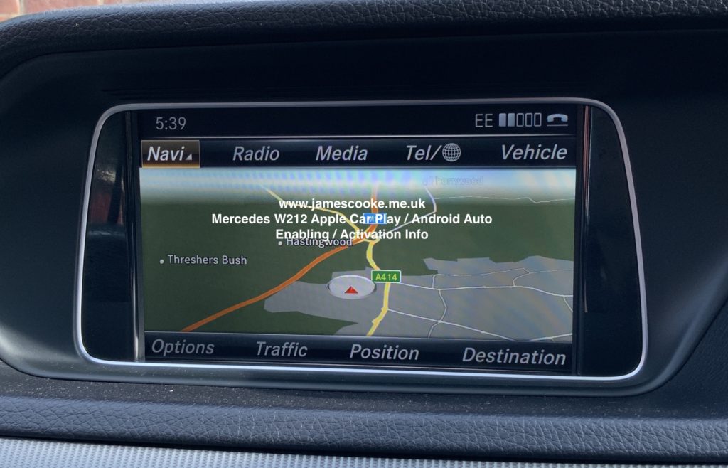 Navigation Display Screen of W212 E Class Command Online NTG5.1?