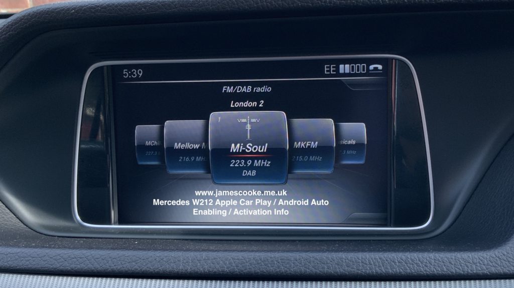 Radio Display Screen of W212 E Class Command Online NTG5.1? 