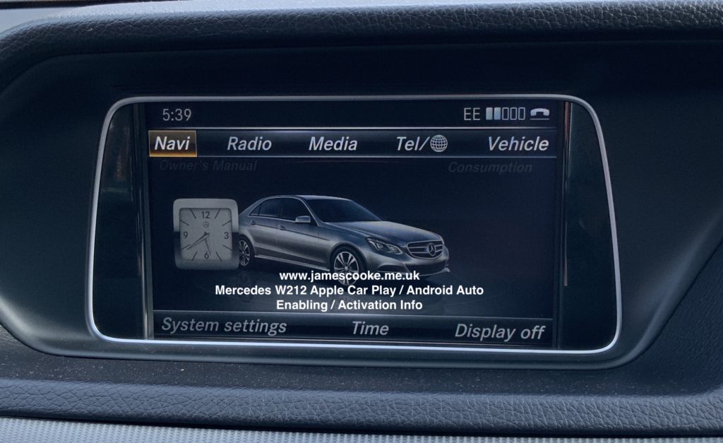 Information Display Screen of W212 E Class Command Online NTG5.1? 